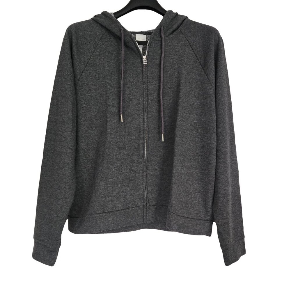 NWT H&M Grey Terry Fleece Full ZIp Hoodie M